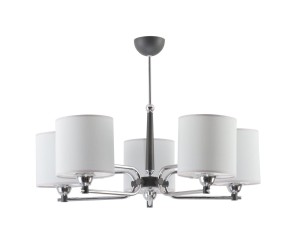 Twingo żyrandol 5xE27 chrom grafit 1408