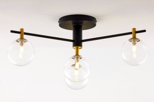 Figaro lampa sufitowa 4xG9 czarna transparentny 2034