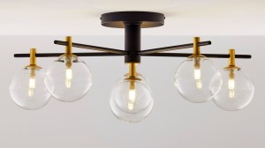 Figaro lampa sufitowa 6xG9 czarna transparentny 2036