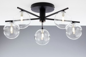 Prato lampa sufitowa 5xG9 czarna transparentny 2046