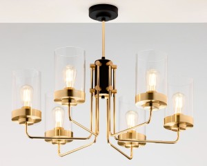 Ramirez żyrandol 6xE27 złoty czarny 2089