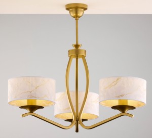 Kaszmir żyrandol 3xE27 złoty biały 2109