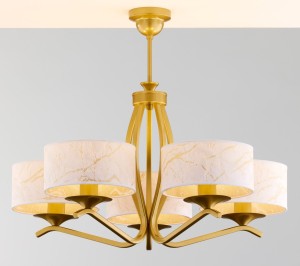 Kaszmir żyrandol 5xE27 złoty biały 2110
