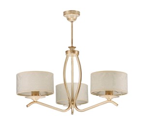 Kaszmir żyrandol 3xE27 ecru złoty 1274