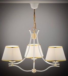 Samba żyrandol 3xE27 biały złoty 2085