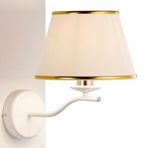 Samba kinkiet 1xE27 biały złoty 2086