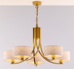 Arthur żyrandol 5xE27 złoty biały 2097