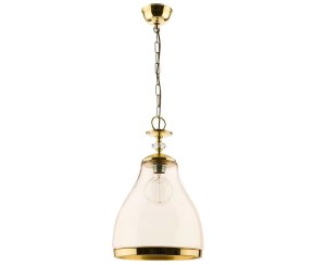 Isla lampa wisząca 1xE27 mosiądz bursztynowy 1570