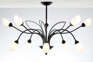 Gloriosa żyrandol 10xG9 czarny biały 2056