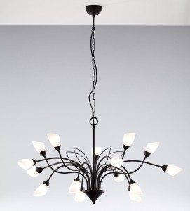 Gloriosa żyrandol 15xG9 czarny biały 2057