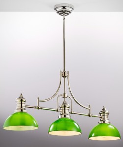 Platino lampa wisząca 3xE27 nikiel zielony 2072