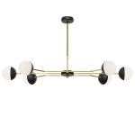 Trento lampa wisząca 6xG9 złota czarna 1981