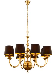 Batumi żyrandol 8xE27 złoty czarny 1952