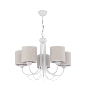 Kaskada żyrandol 5xE27 biały 1480