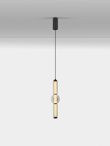 Glorica lampa wisząca 1xLED 15W czarna LE45192
