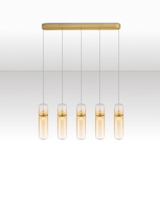 Rebalvo lampa wisząca 5xLED 35W złota LE45202