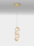 Tanvera lampa wisząca 1xLED 15W złota bursztynowy LE45204 