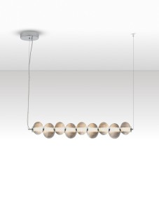 Tanvera lampa wisząca 1xLED 30W chrom szary LE45209