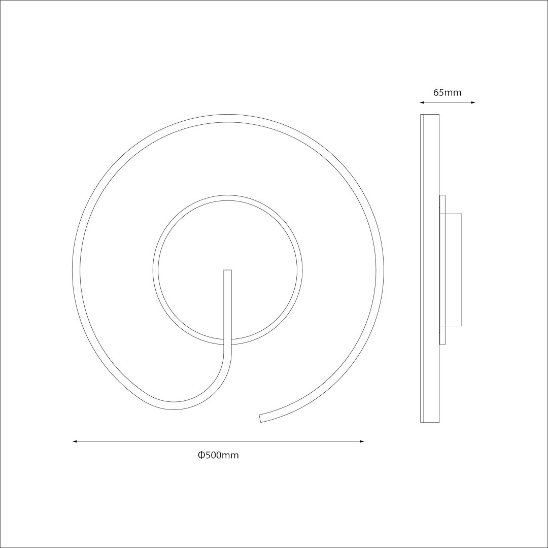 Lampa sufitowa LED Lorenzo o mocy 22W i barwie światła 4000K w złotym kolorze. Okrągły kształt z centralnym elementem, średnica 500 mm, grubość 65 mm. Prosty, nowoczesny design, idealna do różnorodnych aranżacji wnętrz.