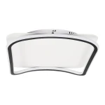 Cali Square lampa sufitowa LED 30W 4000K w kolorze czarnym i białym, o kwadratowym kształcie z zaokrąglonymi krawędziami. Zamontowana w pozycji leżącej, z widocznym białym kloszem i czarną ramką. Idealna do nowoczesnych wnętrz.