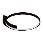 Lampa sufitowa LED Luna 18W w kolorze czarnym, o okrągłym kształcie, z białym kloszem. Zawieszona w pozycji poziomej, emitująca światło o temperaturze barwowej 4000K. Prosty, nowoczesny design, idealna do różnych wnętrz.