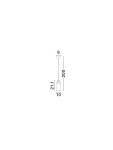 Lampa wisząca Tavenco 1xLED 5W w kolorze czarnym, z prostą, cylindryczną osłoną. Wymiary: wysokość 21,1 cm, średnica 10 cm, długość zawieszenia 200 cm. Produkt zawieszony w pionie.