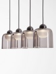 Tavenco lampa wisząca 4xLED 20W czarna LE45212