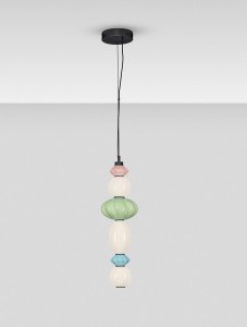 Casurno lampa wisząca 1xLED 23W czarna multikolor LE45222