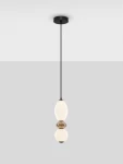 Monreta lampa wisząca 1xLED 12W czarna mokka LE45231