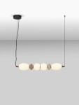 Monreta lampa wisząca 1xLED 28W czarna multikolor LE45233