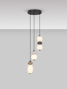 Monreta lampa wisząca 3xLED 20W czarna multikolor LE45235