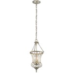 Calla lampa wisząca 2xE14 postarzane złoto KL-CALLA-P-S