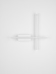 Kinkiet Catervo 2xLED 14W w kolorze białym, zamontowany na ścianie. Oferuje minimalistyczny design z dwiema równoległymi rurkami LED oraz prostokątną bazą. Tło jest jednolite, co podkreśla nowoczesny charakter lampy.
