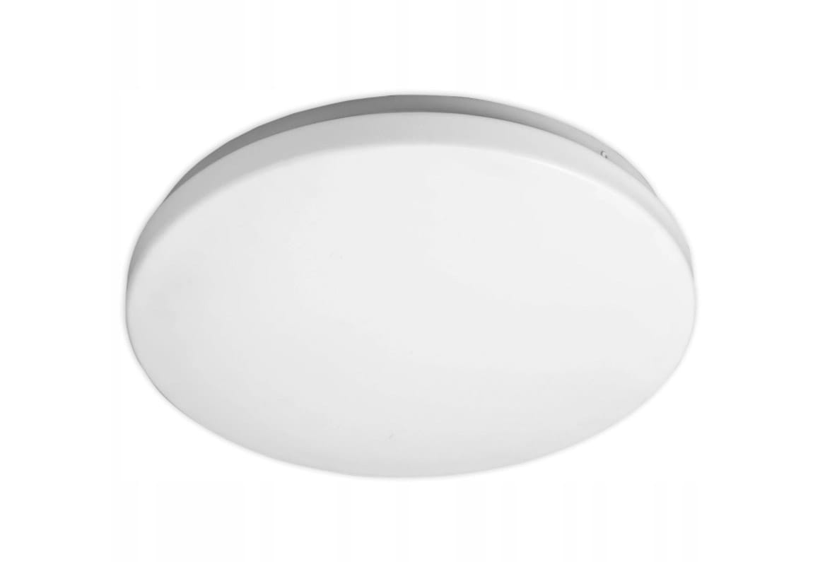 Plafon LED Erik D21 w kolorze białym, o okrągłym kształcie, z matowym wykończeniem. Ujęcie frontalne, zamontowany na suficie, zapewnia oświetlenie o mocy 12W i temperaturze barwowej 4000K, idealny do wnętrz.