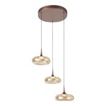 Tenele lampa wisząca 21W 3000K miedź PND-24028-3A-COPP