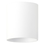 Lampa sufitowa LED Babil 10W CCT w kształcie cylindrycznym, wykonana z białego materiału o matowej fakturze. Ujęcie frontalne, wisząca, z widoczną górną krawędzią. Prosty design, idealna do nowoczesnych wnętrz.