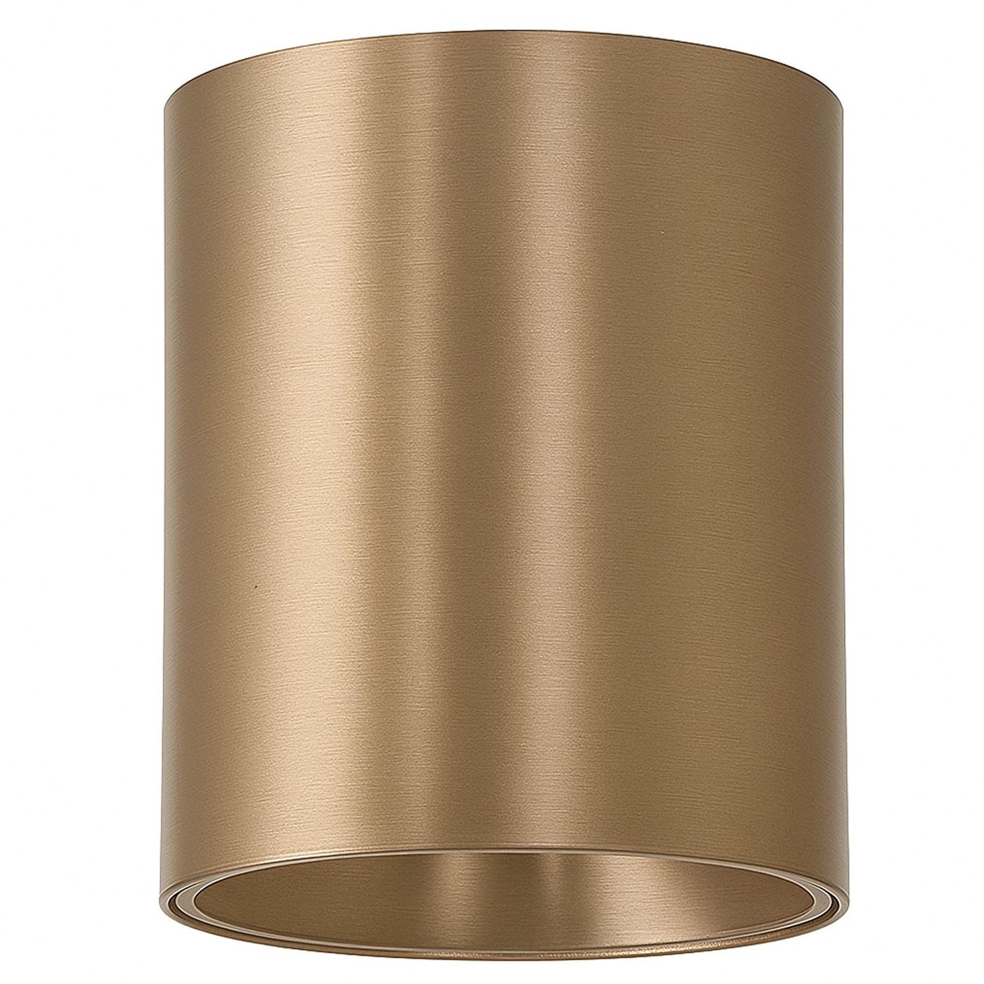 Lampa sufitowa LED 15W CCT w kolorze kawowym, o cylindrycznym kształcie. Wykonana z matowego metalu, montowana sufitowo. Widoczny górny brzeg z delikatnym wykończeniem. Idealna do nowoczesnych wnętrz.