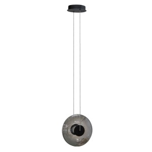 Andora lampa wisząca 1xLED 12W czarna dymny AZ6883