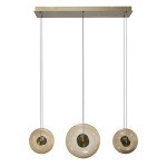 Andora lampa wisząca 3xLED 28W złota bursztynowy AZ6884
