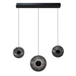 Andora lampa wisząca 3xLED 28W czarna dymny AZ6885