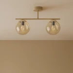 Felix lampa sufitowa 2xE14 beżowa/bursztynowy K-5781