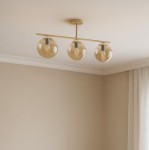 Felix lampa sufitowa 3xE14 beżowa/bursztynowy K-5782