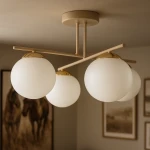 Savia lampa sufitowa 4xE14 beżowa/biały K-5793