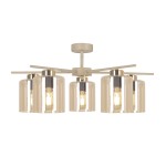 Vanes lampa sufitowa 5xE27 beżowa/bursztynowy K-5812