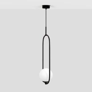 Parva lampa wisząca 1xE14 czarna/biała K-5100