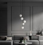 Aspen lampa wisząca 5xG9 czarna/biały K-5551