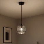 Campo D20 lampa wisząca 1xE27 czarna/grafitowy K-5660