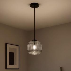 Campo D20 lampa wisząca 1xE27 czarna/grafitowy K-5660