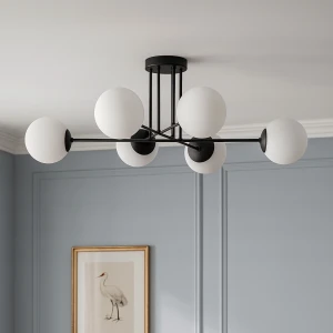 Savoy lampa sufitowa 6-punktowa czarna K-4925