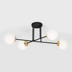 Isla lampa sufitowa 4-punktowa czarna/patyna K-4914